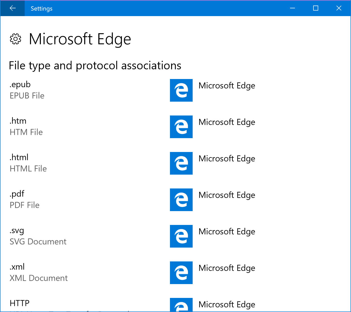 Edge Settings