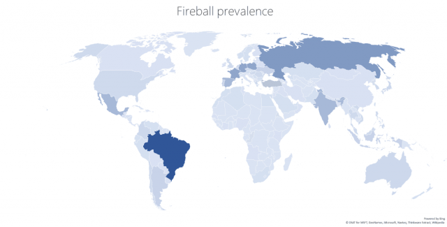 fireball map