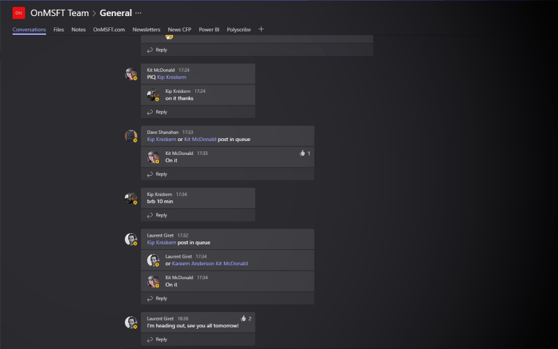 Microsoft Teams screenshot