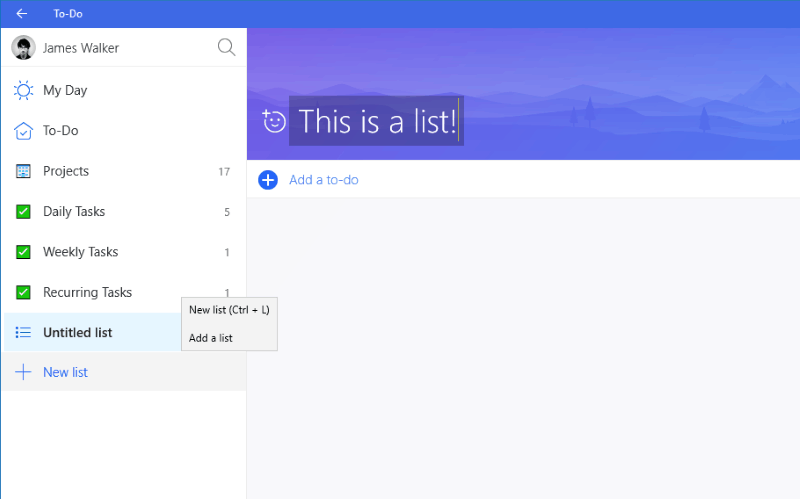 microsoft to do list desktop app