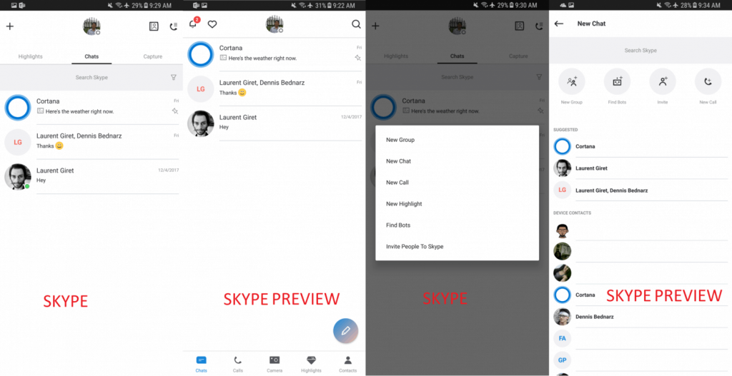 what is skype preview vs skype