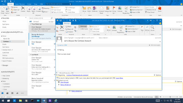 Dynamics 365 App for Outlook with Outlook add in 1