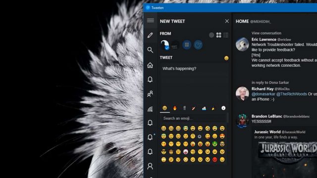 Twweten Twitter app on Windows 10