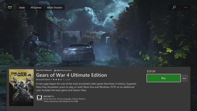 New Xbox One store page design