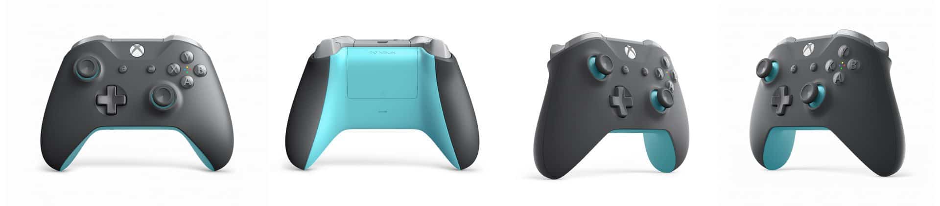 xbox one blue and grey controller