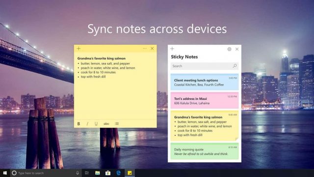 Windows 10 Sticky Notes