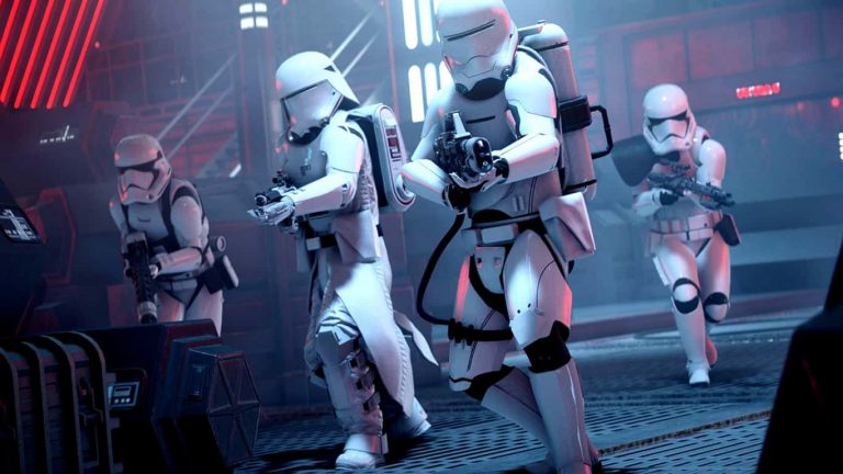 First Order troopers in Star Wars Battlefront II video game on Xbox One