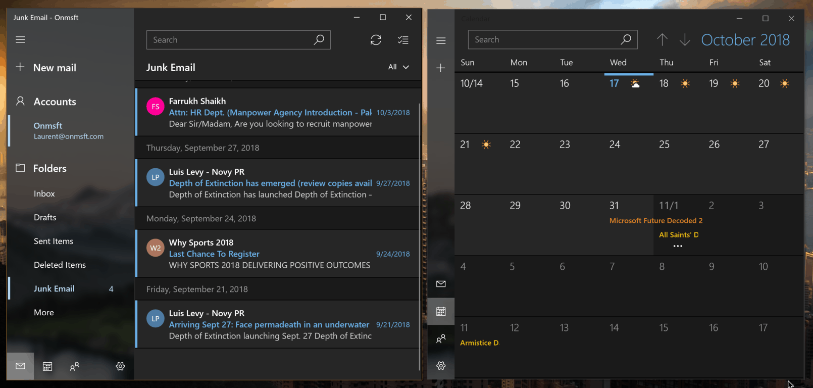 dark mode theme windows blinds