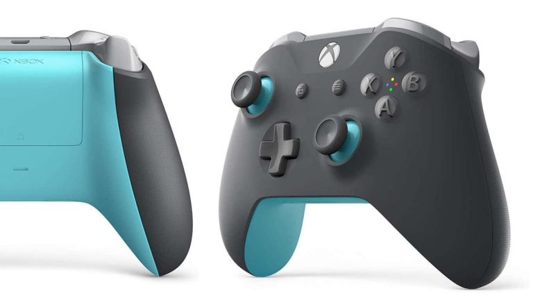 Grey/Blue Xbox Wireless Controller