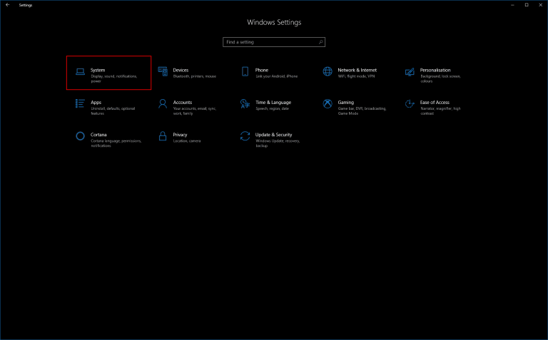 Windows 10 Settings About screenshot