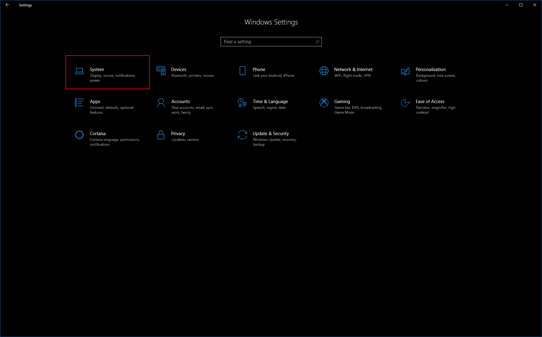 Windows 10 Settings About screenshot