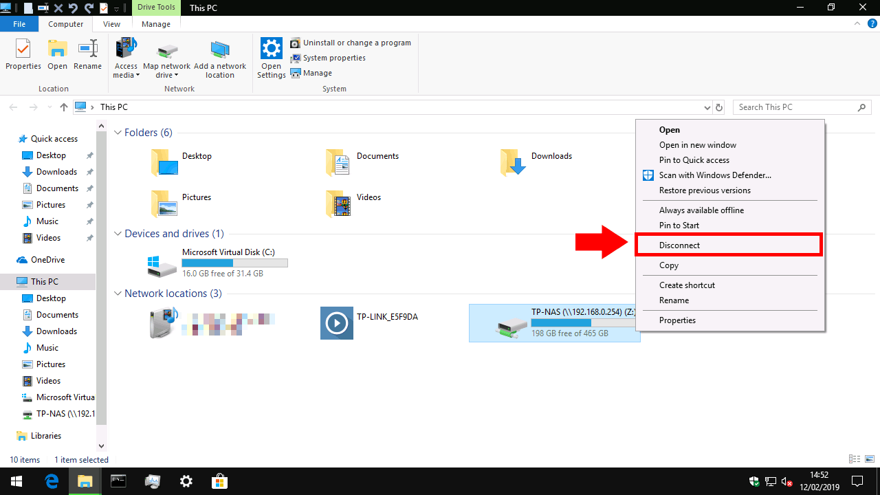 cannot connect to network folder windows 10
