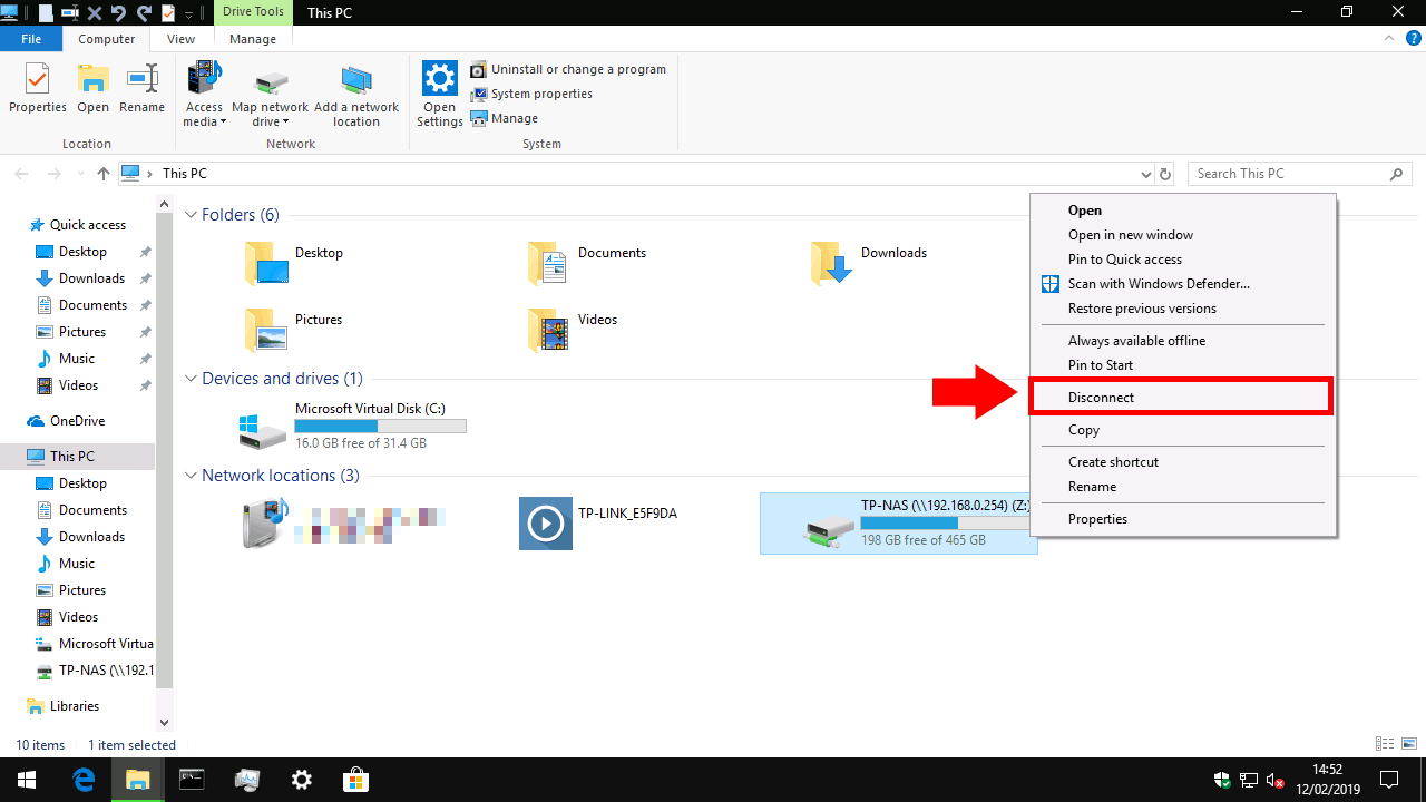 windows map network drive port