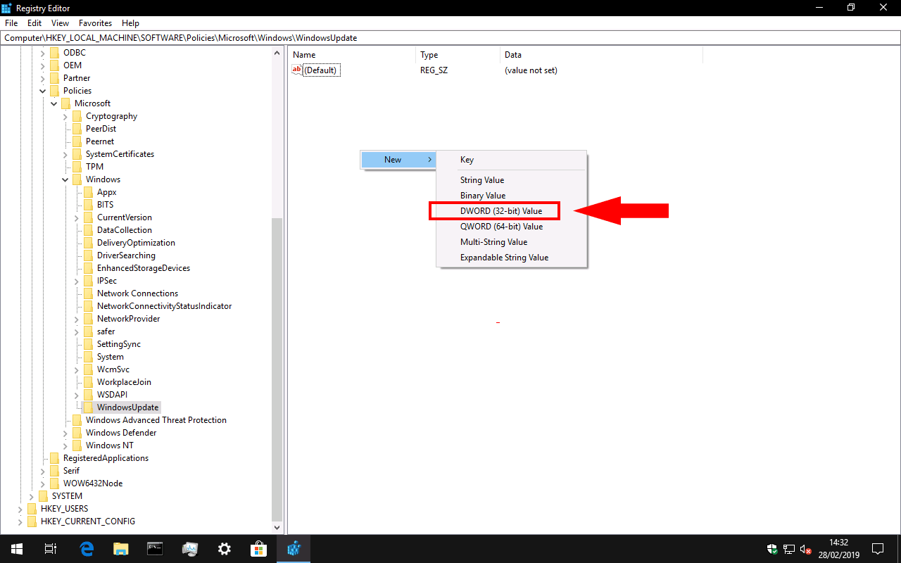 Disabling Windows 10 driver updates in the registry