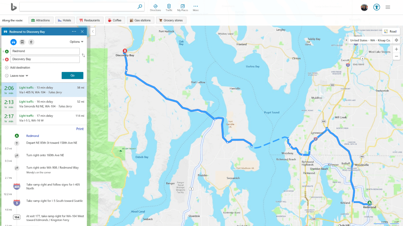 Bing Maps adds colored traffic info to routes - OnMSFT.com