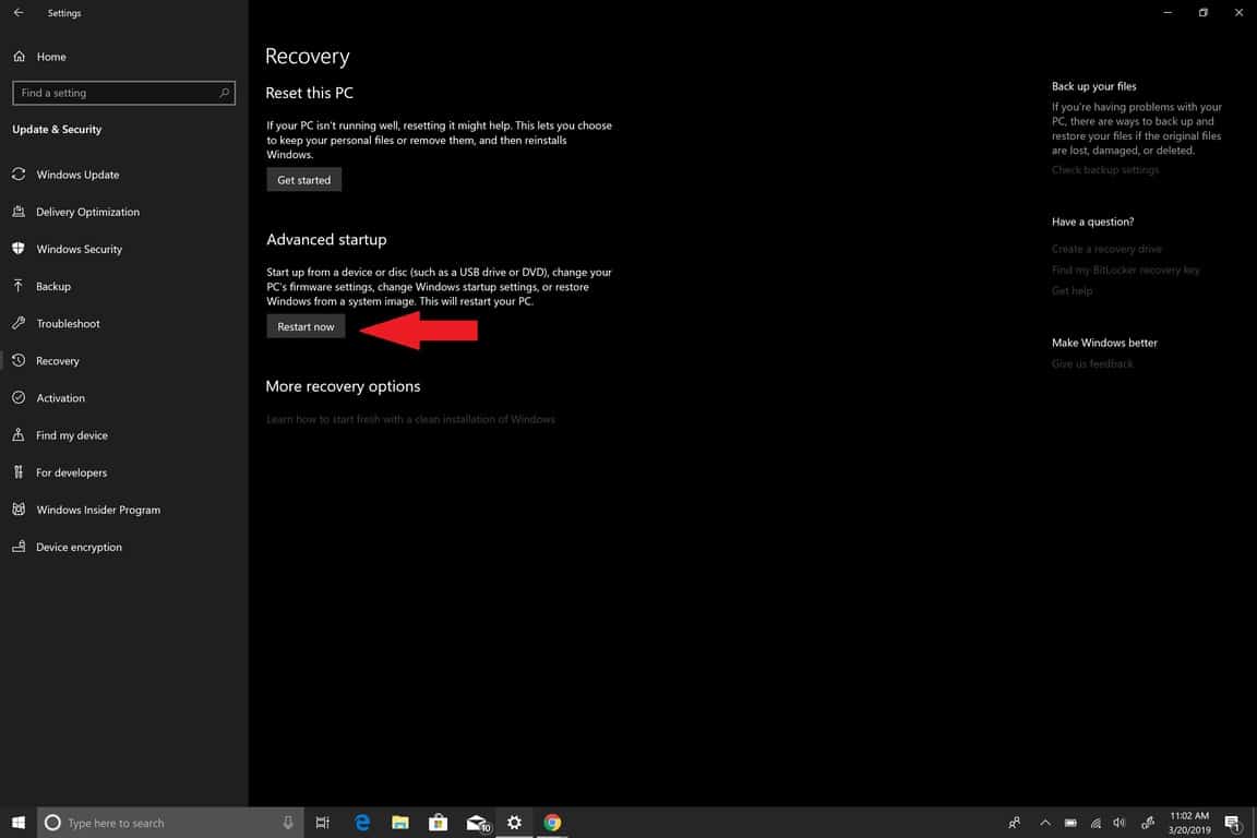 safe mode di windows 10