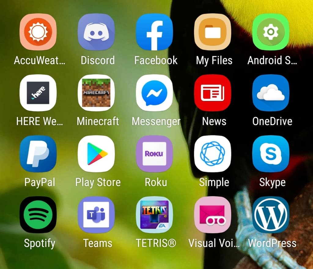 Many of the legacy app icons are reshaped with the added background.