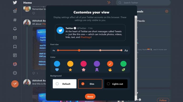 Twitter themes on Windows 10