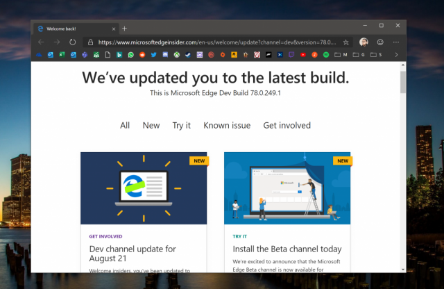 Latest Microsoft Edge Dev channel update brings Tracking Prevention, form fill and password syncing