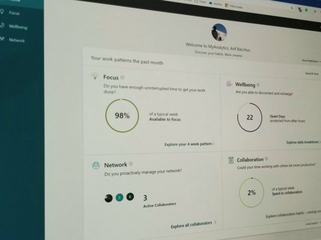 Stay healthy at work: Hands on with MyAnalytics in Office 365
