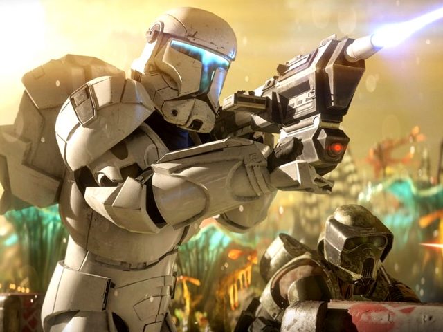 Clone Commando in Star Wars Battlefron II video game on Xbox One