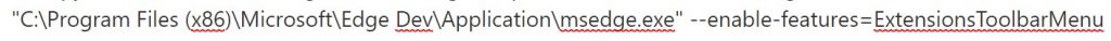 en dash How to enable the new Extensions Menu in Edge Insider Dev