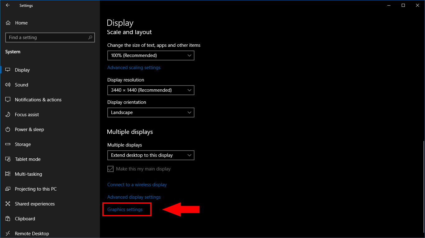 Setting per-app graphical performance settings in Windows 10