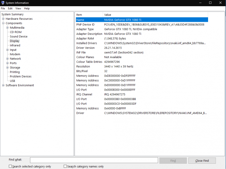 how to find system details in windows 10