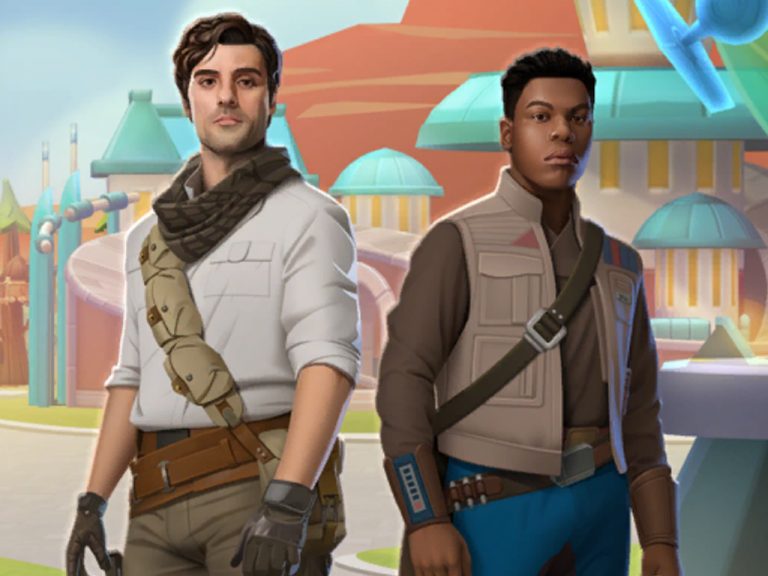 Star Wars Poe and Finn in Disney Magic Kingdoms video game on Windows 10