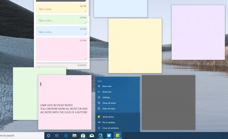 Windows 10 нет sticky notes