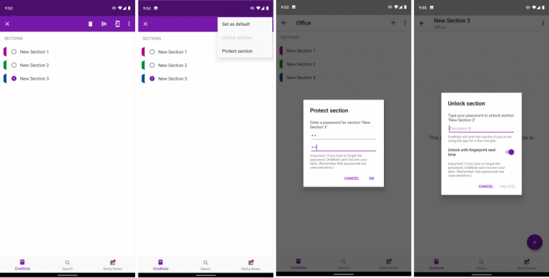 How To Password Protect Notebook Sections In Onenote On Windows Ios Android And Macos Onmsft Com