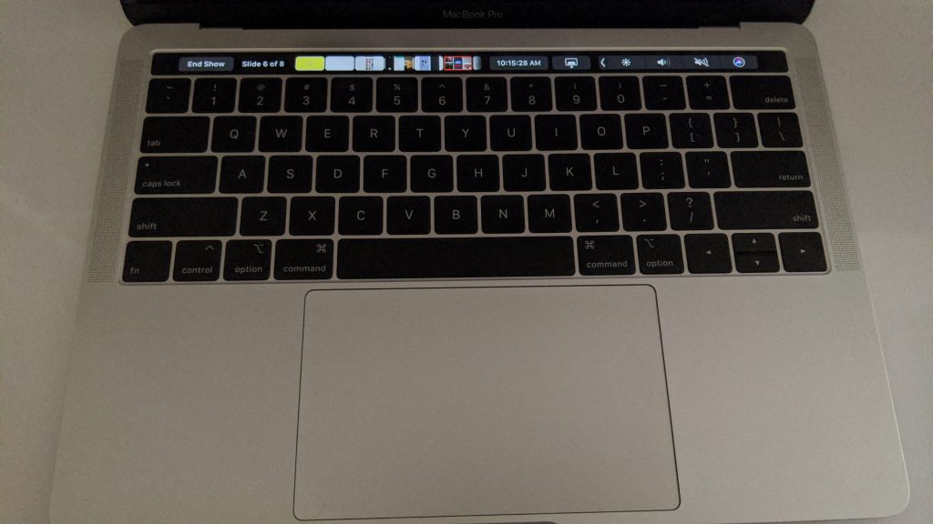 mac touchbar for onenote