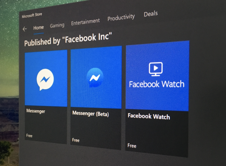 Facebook app is back on Microsoft Store