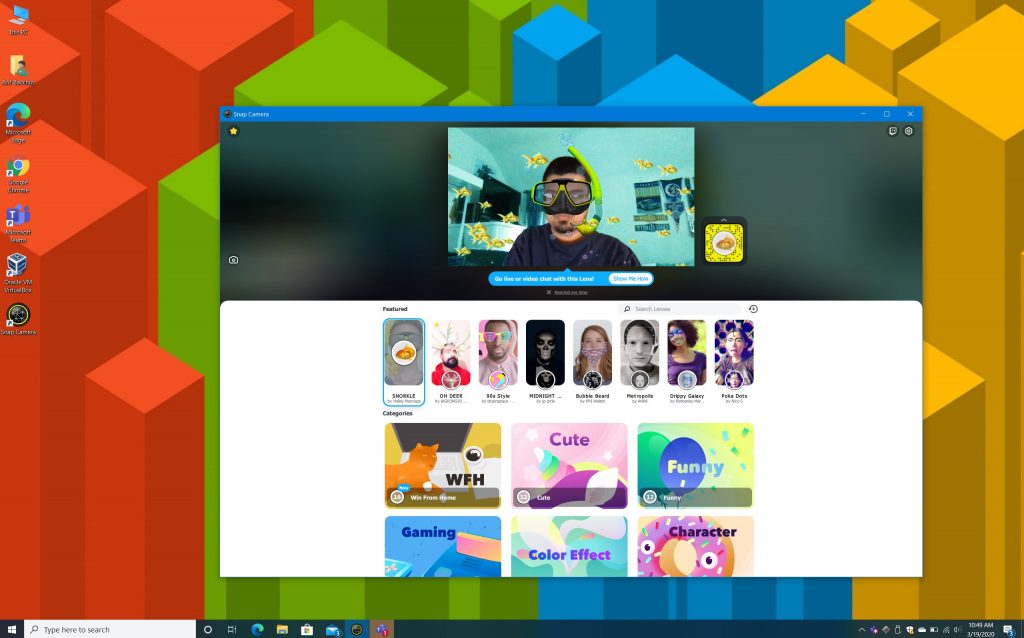 Here S How To Use Snapchat Camera On Windows 10 To Spice Up Your Microsoft Teams Calls Onmsft Com