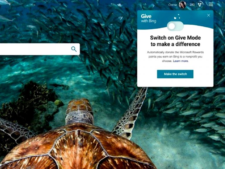 Introducing Give with Bing, powered by Microsoft Rewards