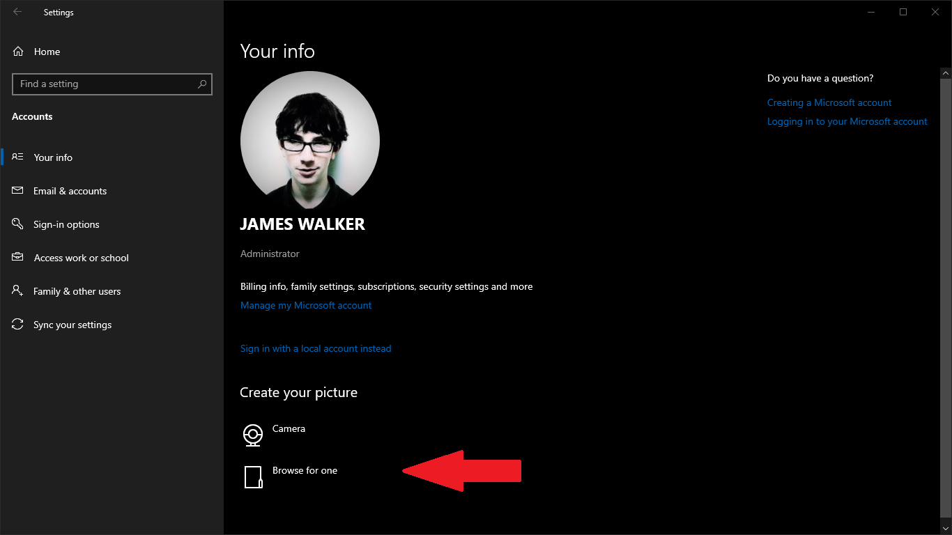 how to change my microsoft account on pc to a different account