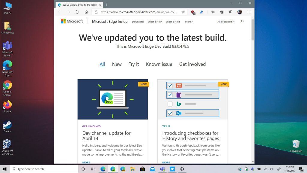 Microsoft Edge Dev Updated To Version 8304785 Becomes Latest Beta