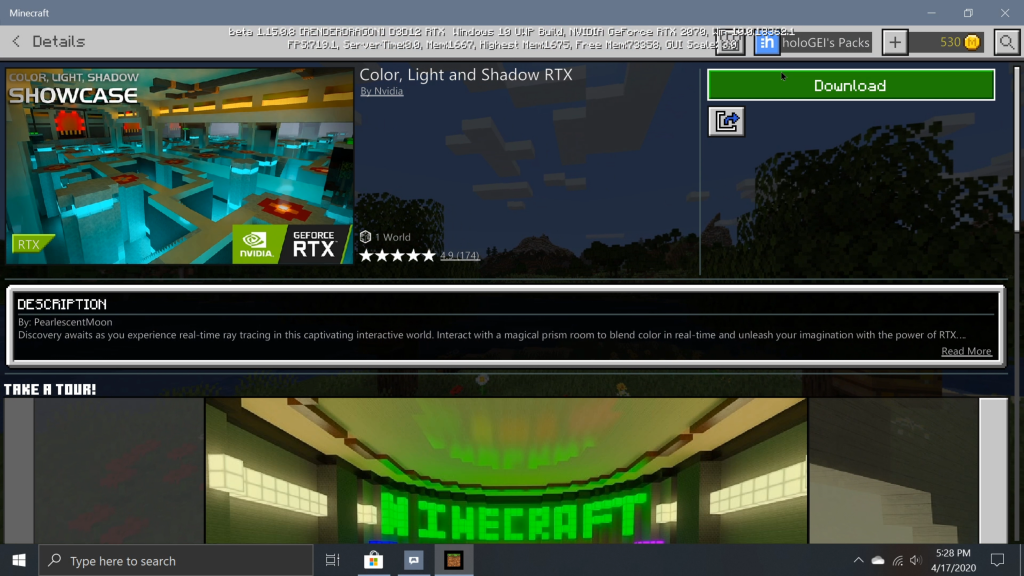 minecraft rtx windows