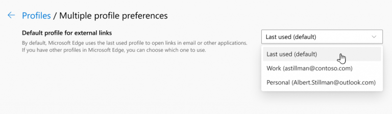 Microsoft Edge profiles 