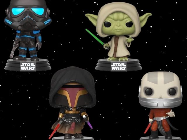 Star Wars Funko Pop video game figures.