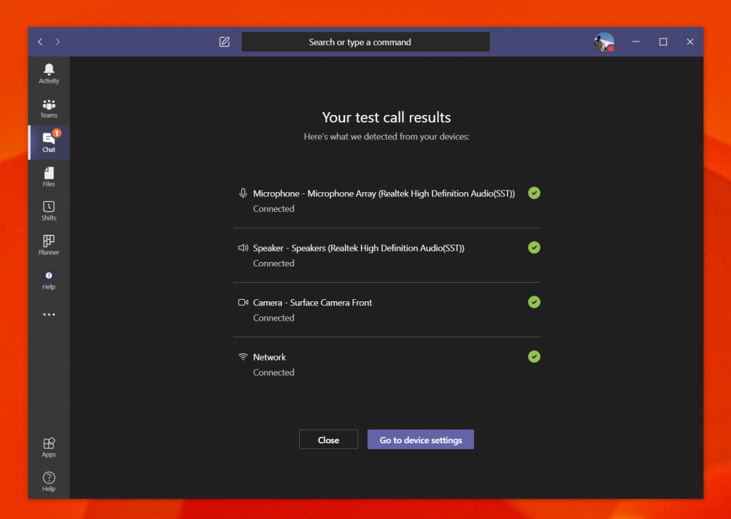 microsoft teams webcam settings