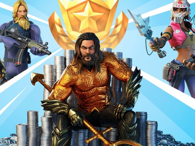Aquaman in Fortnite Chapter 2 Season 3 on Xbox One and Xbox Series X.