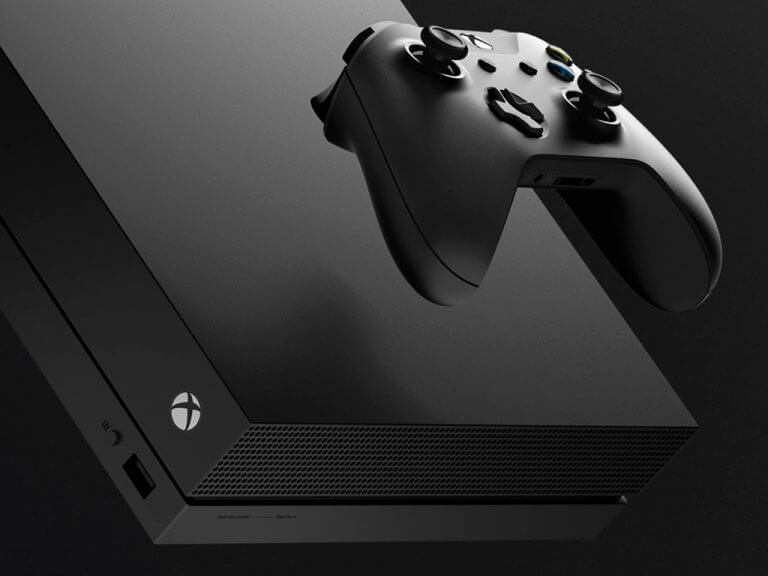 Microsoft's Xbox One X video game console.