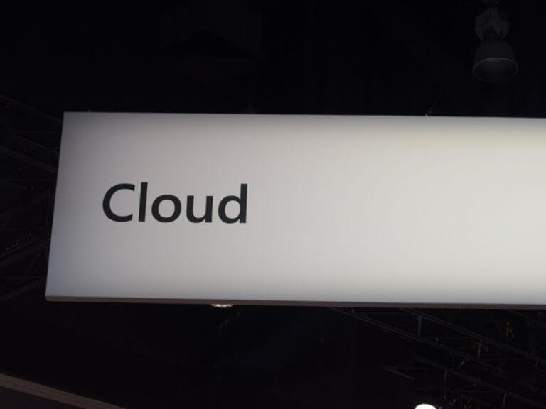 Cloud sign at conference