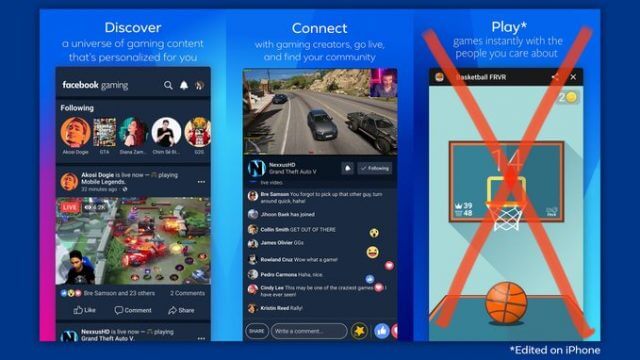 Facebook Gaming app on iOS missing gaming features