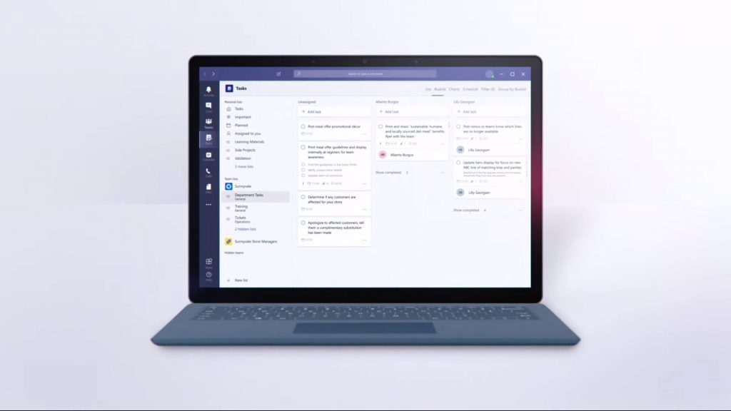 tasks on microsoft teams