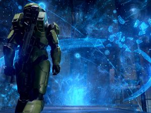 Halo Infinite video game on Xbox One and Xbox Series X.