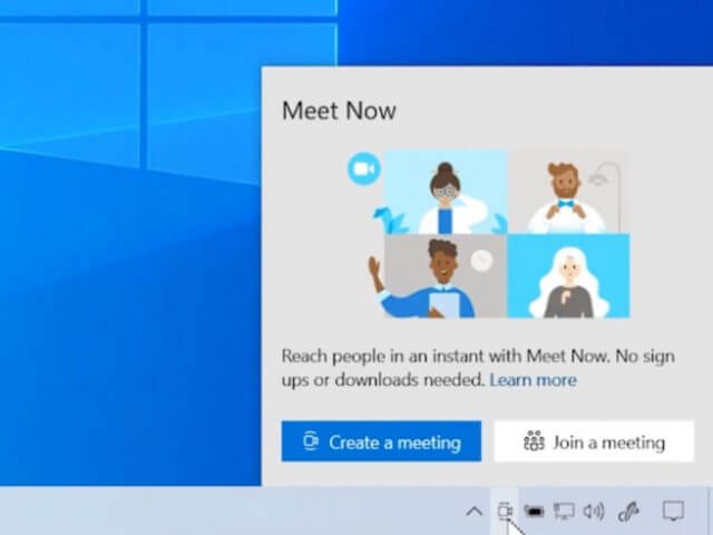 Skype Meet Now Button In Windows 10 Build 20221