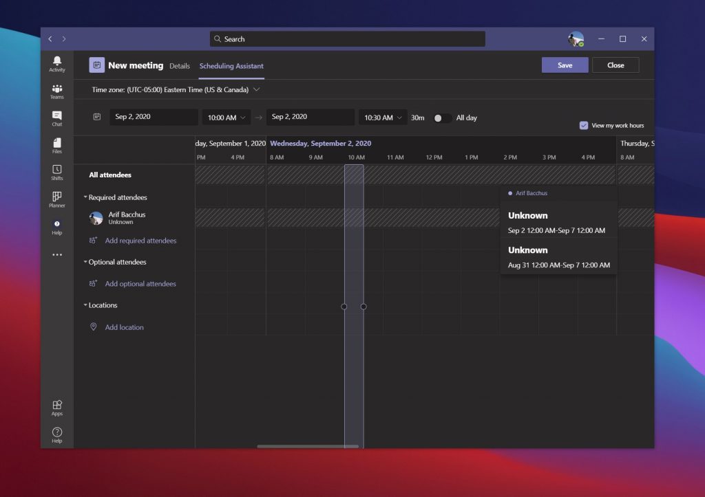 Teams Scheduling Assistant