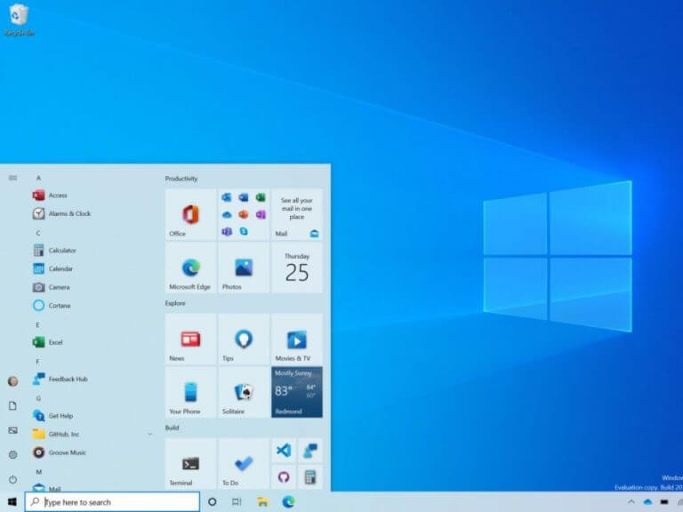 Windows 10 20h2 New Start Menu